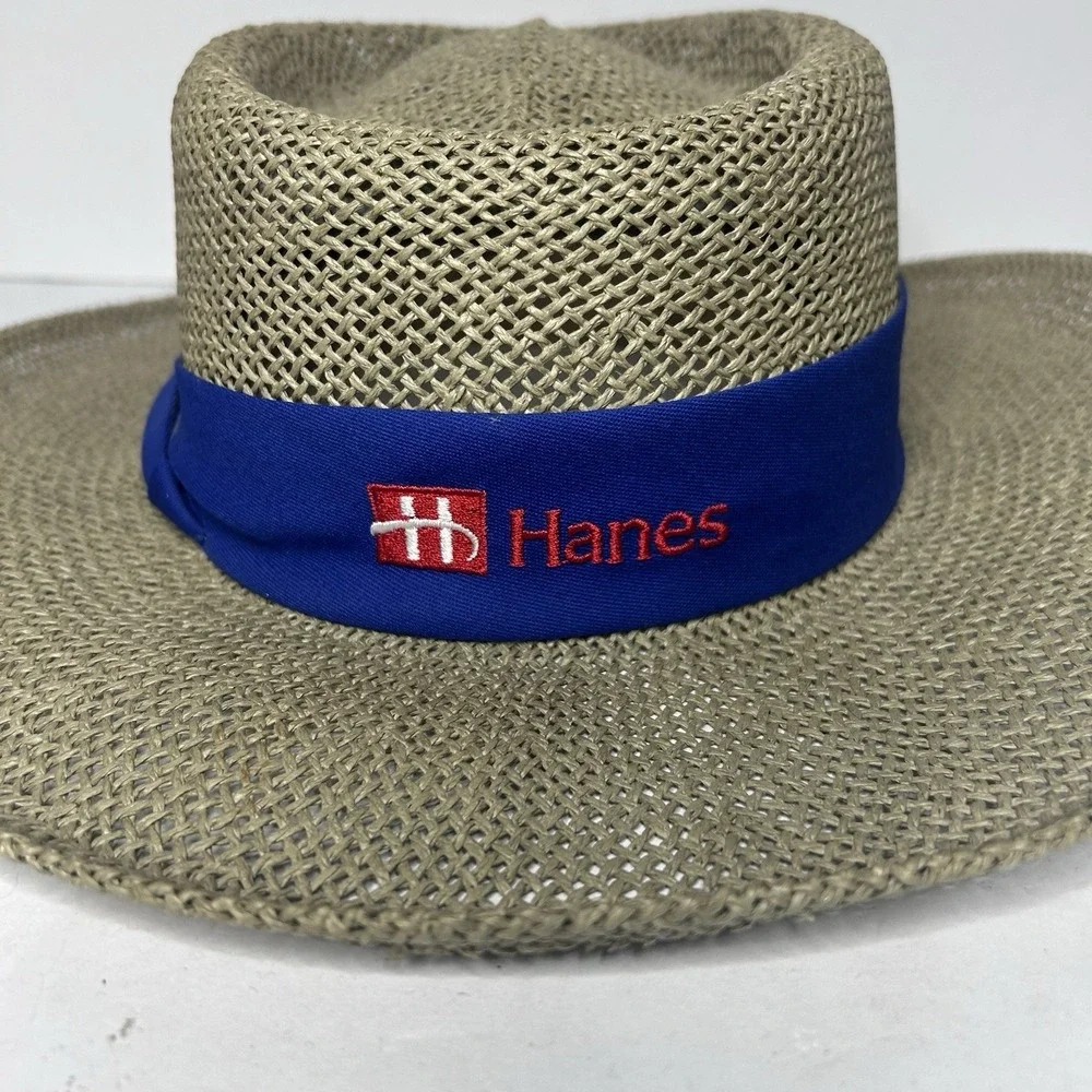 Vintage Hanes 1996 Atlanta Olympics Blue Band Straw Volunteer Hat OSFM